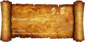 Volner Beáta névjegykártya